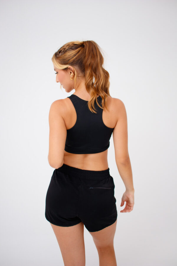 Short Fitness Speed Preto - Short Feminino de corrida com bolso e suporte interno - Image 8