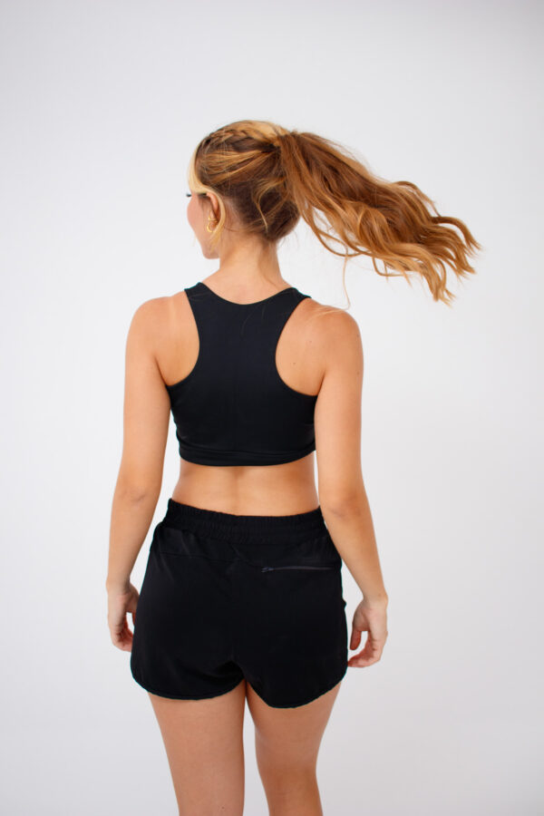 Short Fitness Speed Preto - Short Feminino de corrida com bolso e suporte interno - Image 2